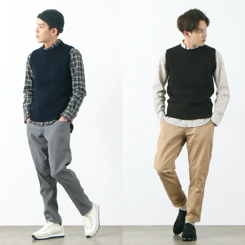 Knits^SOGLIA / LANDNOAH British Wool Crew Neck Knitted Vest