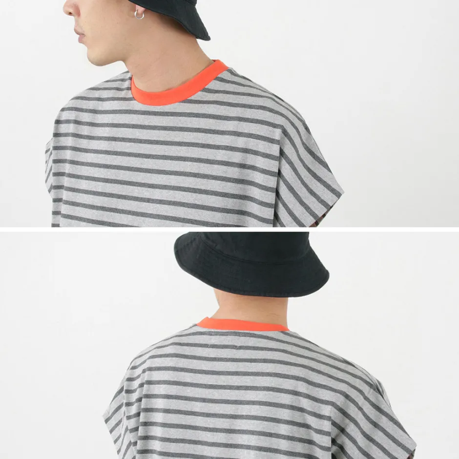 T-Shirts^SOGLIA / Open End French Sleeve T-Shirt Striped