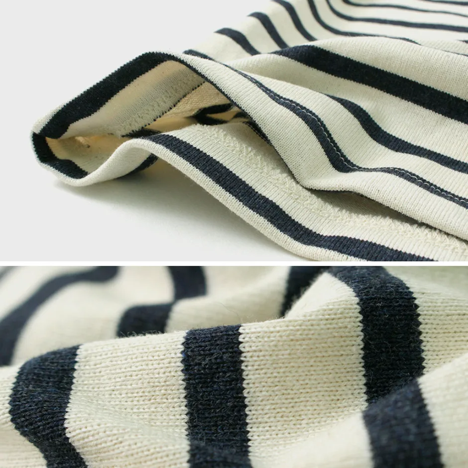 T-Shirts^SOGLIA / Open End French Sleeve T-Shirt Striped