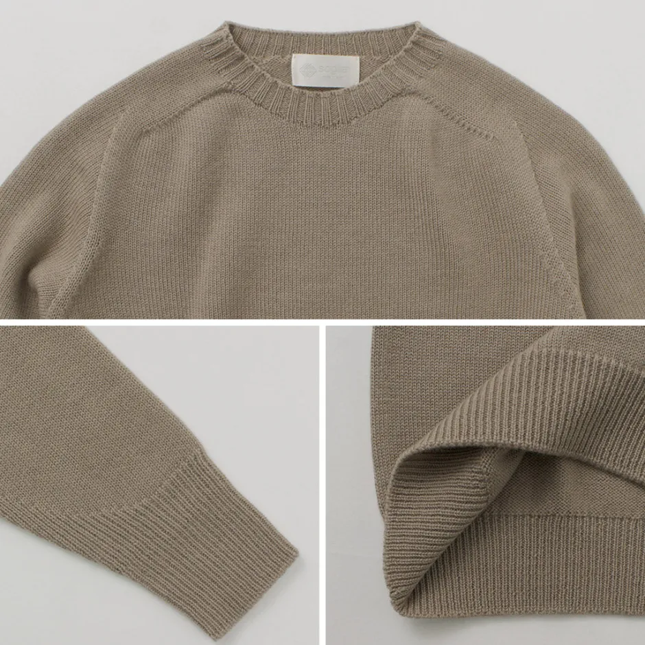Knits^SOGLIA / Weaners Seamless Merino Wool Crew Neck Sweater