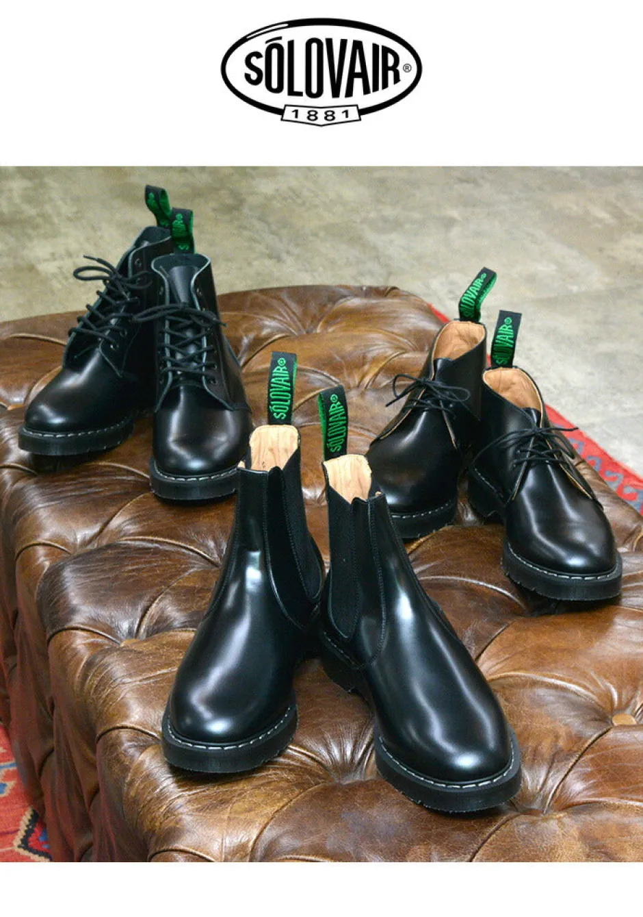 Leather Shoes & Boots^SOLOVAIR / THE DEALER BOOT Hi-SHINE black