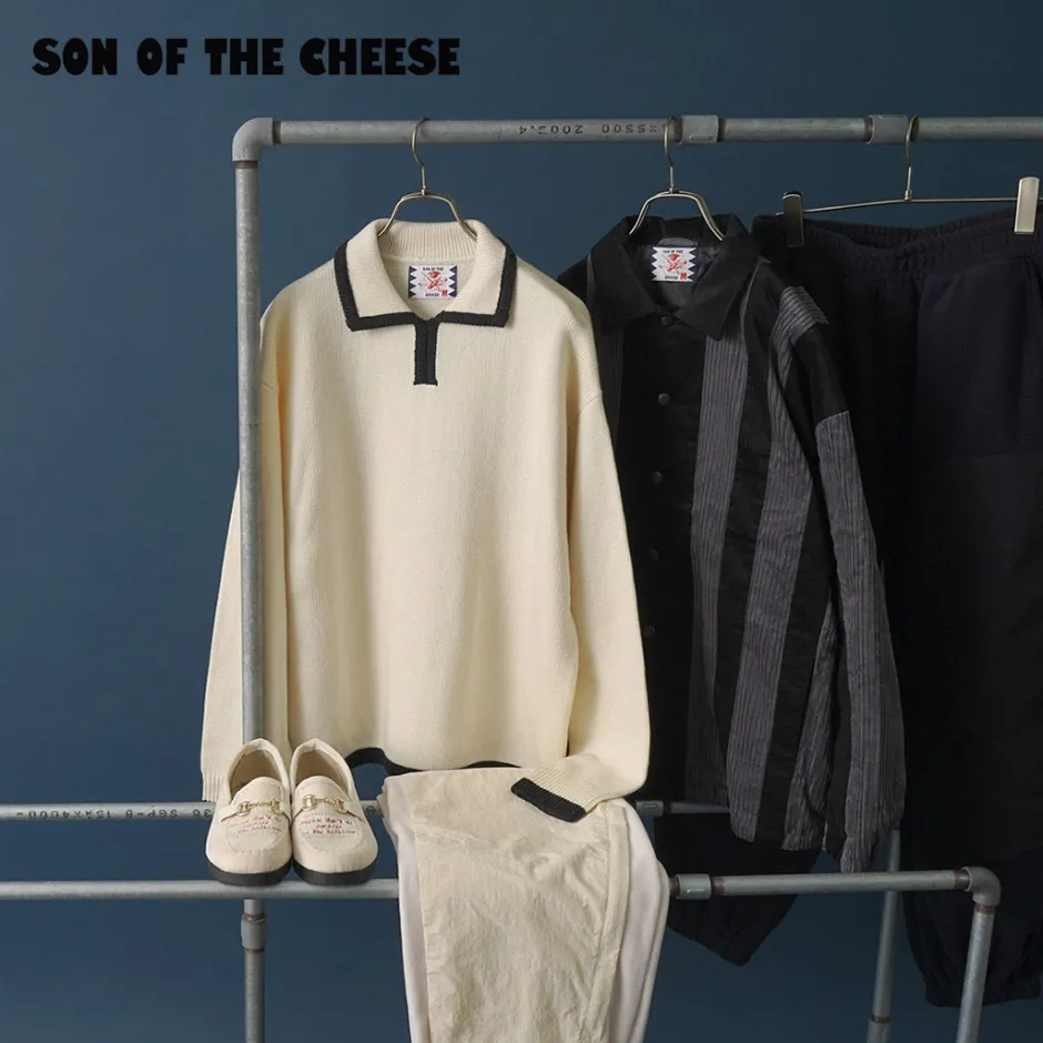 Knits^SON OF THE CHEESE / Line Polo Knit