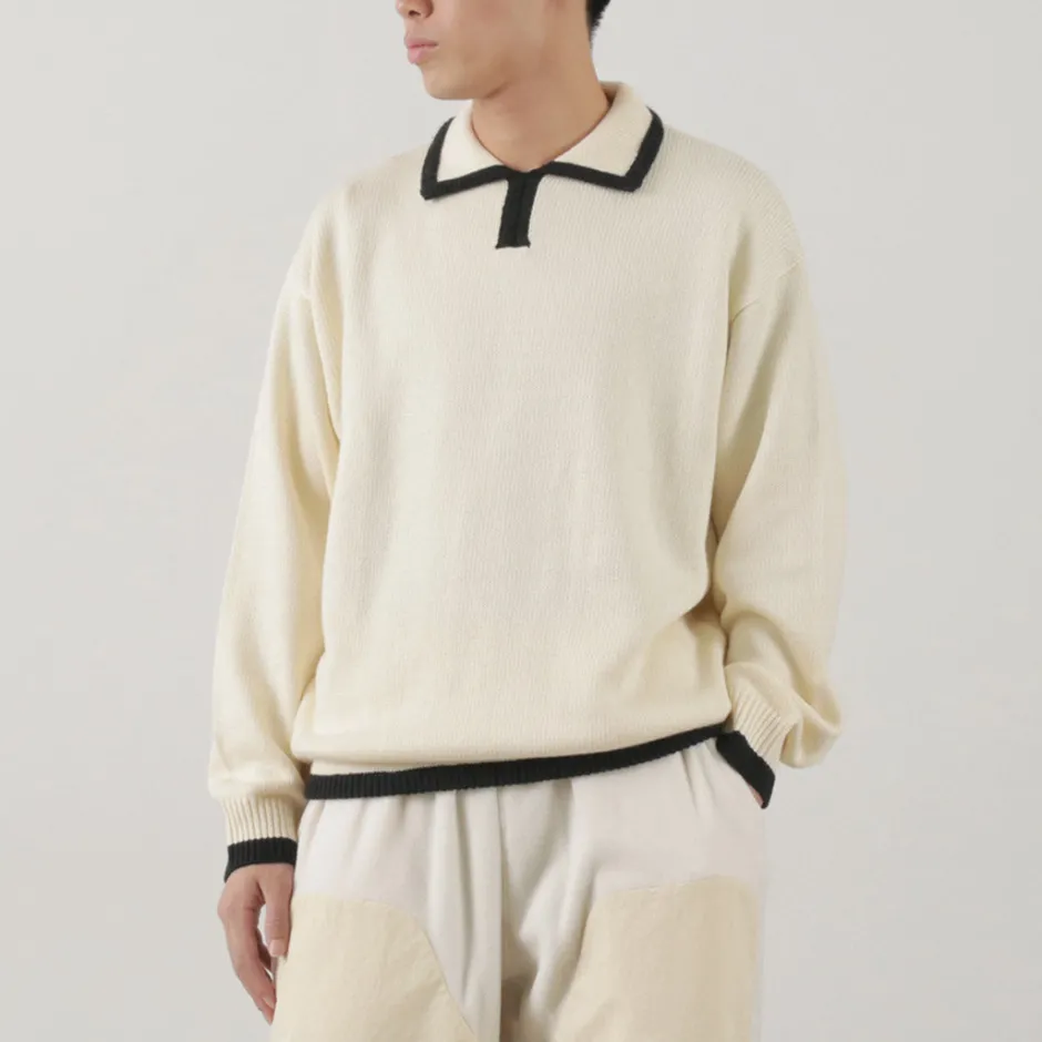 Knits^SON OF THE CHEESE / Line Polo Knit