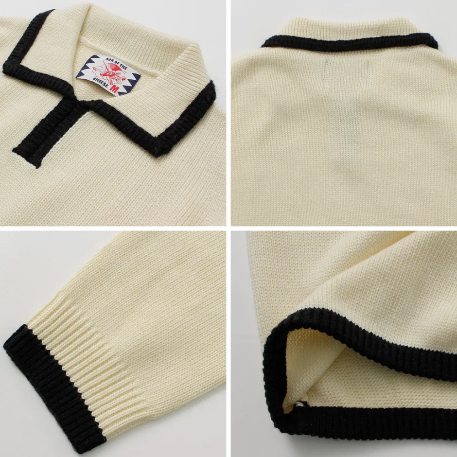 Knits^SON OF THE CHEESE / Line Polo Knit