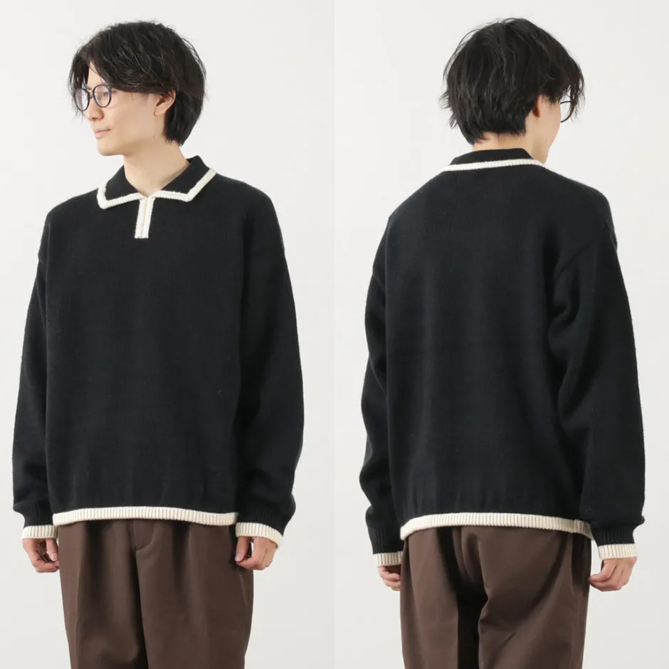 Knits^SON OF THE CHEESE / Line Polo Knit