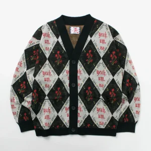 Cardigans^SON OF THE CHEESE / Yeah um no knit cardigan black