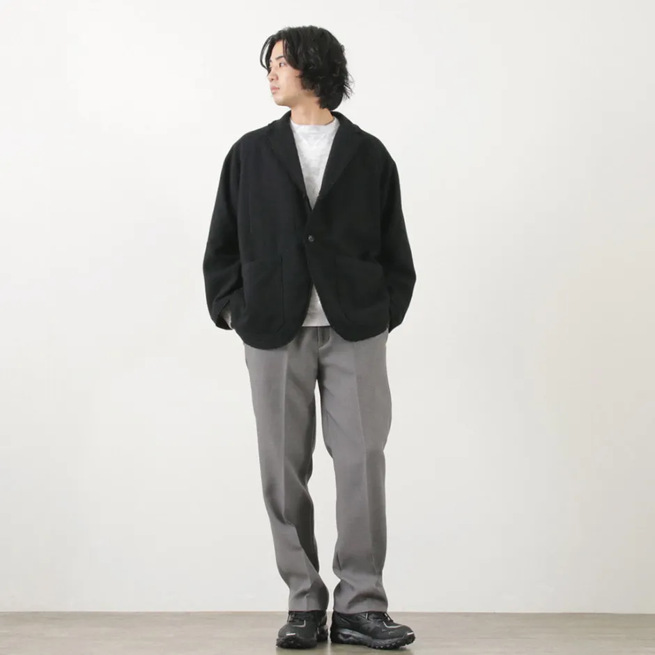 Jackets^SUNNY SPORTS / Cut-off Notch Collar 2 Button Jacket black