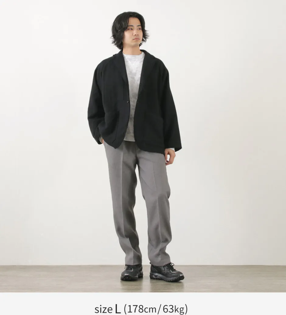 Jackets^SUNNY SPORTS / Cut-off Notch Collar 2 Button Jacket black