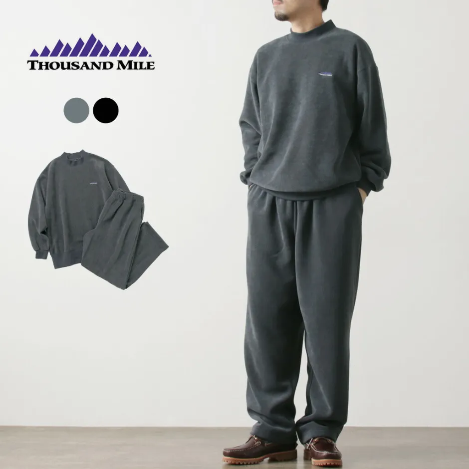 Trousers | Sweatshirts^THOUSAND MILE / Knit Fleece Mock & Long Pants Setup