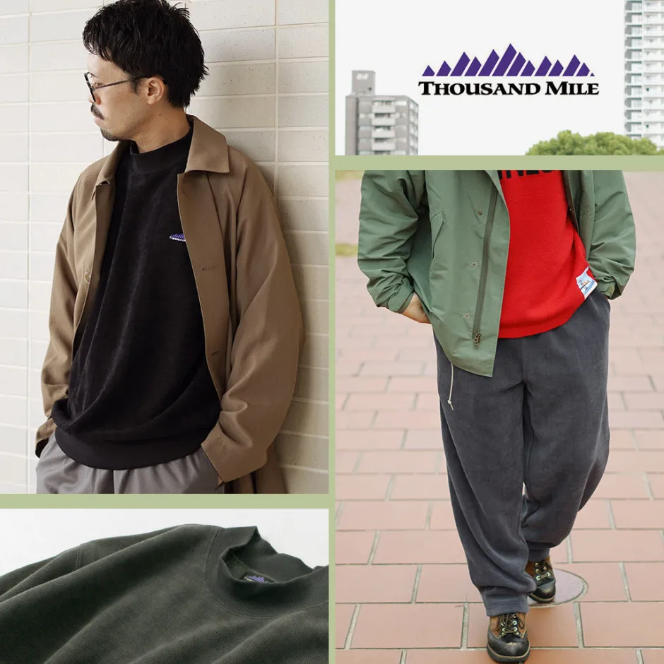 Trousers | Sweatshirts^THOUSAND MILE / Knit Fleece Mock & Long Pants Setup