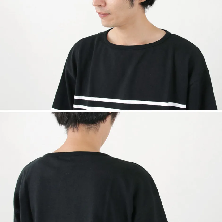 T-Shirts^TIEASY / HDCS Big Katanuki Boat Neck T-Shirt