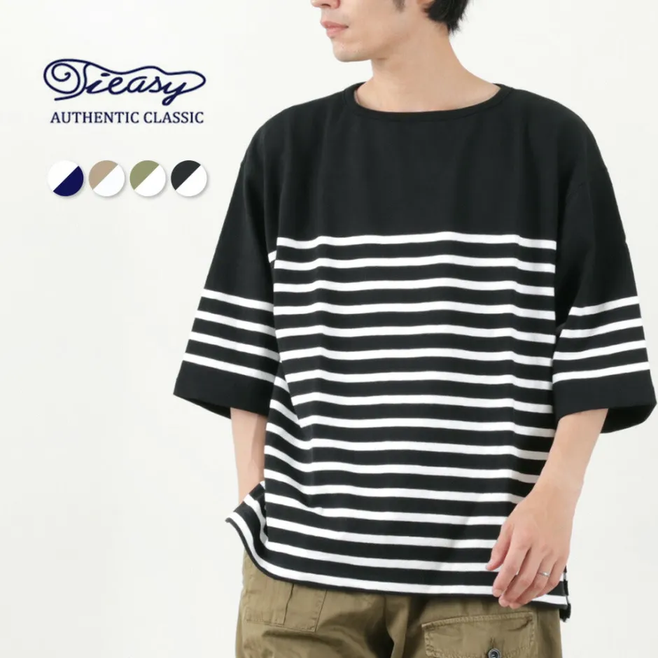 T-Shirts^TIEASY / HDCS Big Katanuki Boat Neck T-Shirt