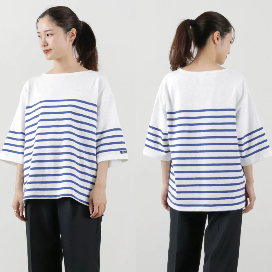 T-Shirts^TIEASY / HDCS Big Katanuki Boat Neck T-Shirt