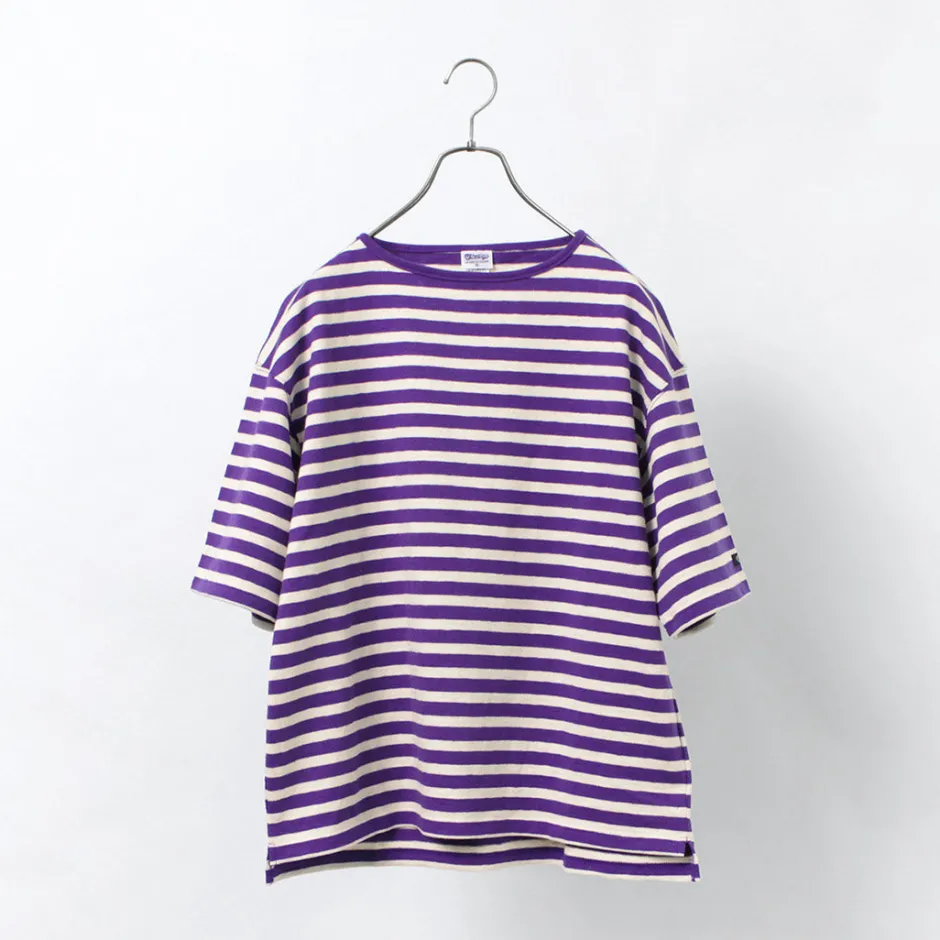 T-Shirts^TIEASY / HDCS Big stripe boat-neck T-shirt