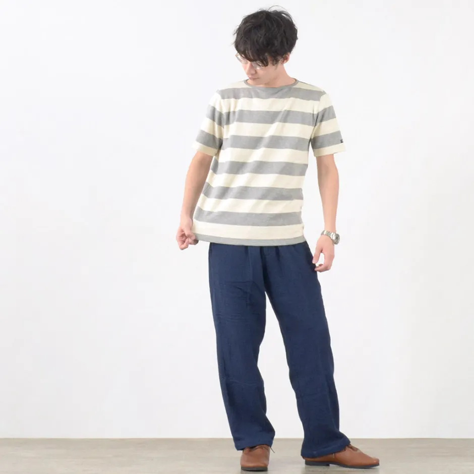 T-Shirts^TIEASY / HDCS Boat neck S/S wide stripe basque shirt
