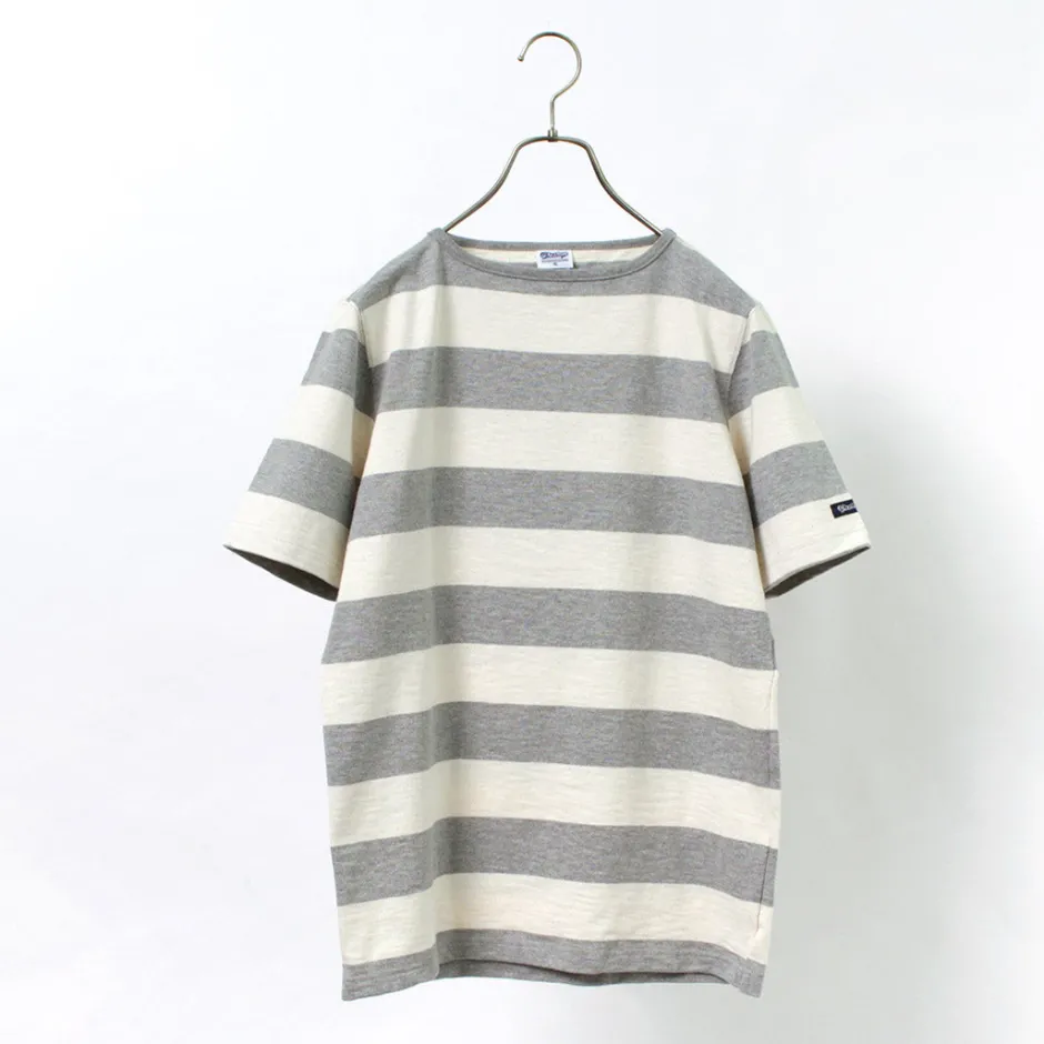 T-Shirts^TIEASY / HDCS Boat neck S/S wide stripe basque shirt