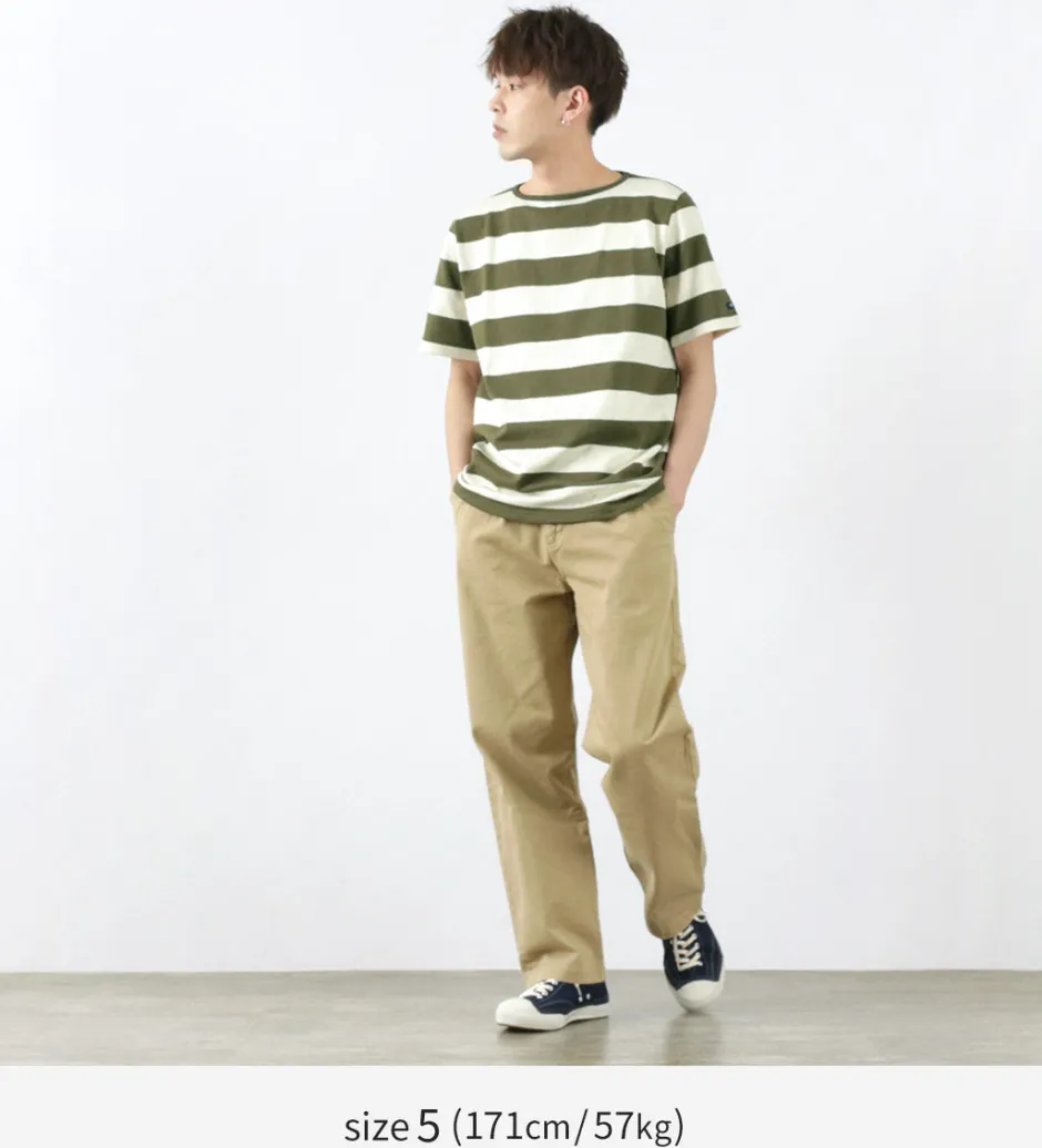 T-Shirts^TIEASY / HDCS Boat neck S/S wide stripe basque shirt