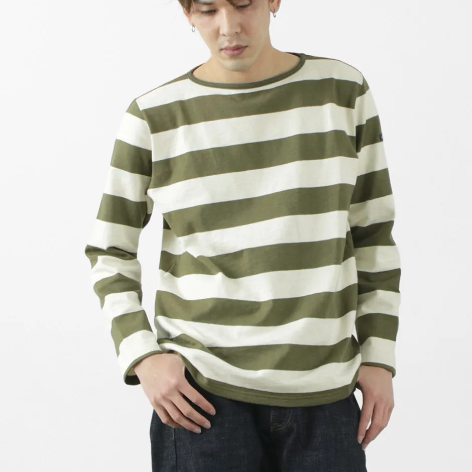 T-Shirts^TIEASY / HDCS Boat neck wide stripe basque shirt