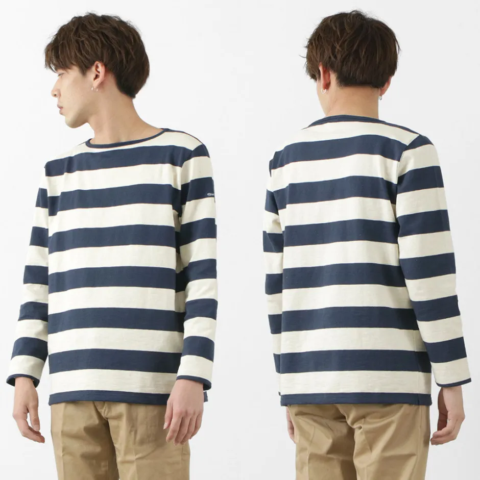 T-Shirts^TIEASY / HDCS Boat neck wide stripe basque shirt