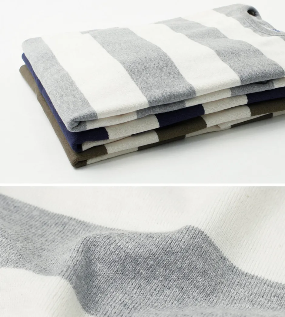T-Shirts^TIEASY / HDCS Boat neck wide stripe basque shirt
