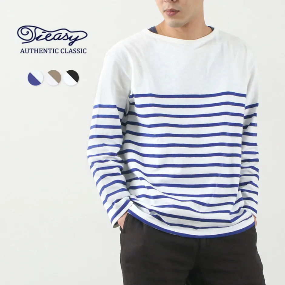 T-Shirts^TIEASY / HDCS Katanuki striped basque shirt