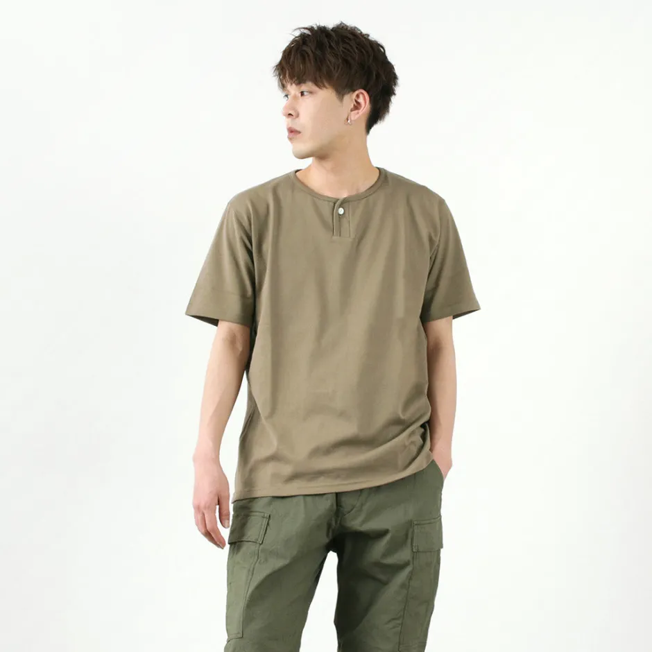 T-Shirts^TIEASY / Summer Knits Henley Short Sleeve T-shirt