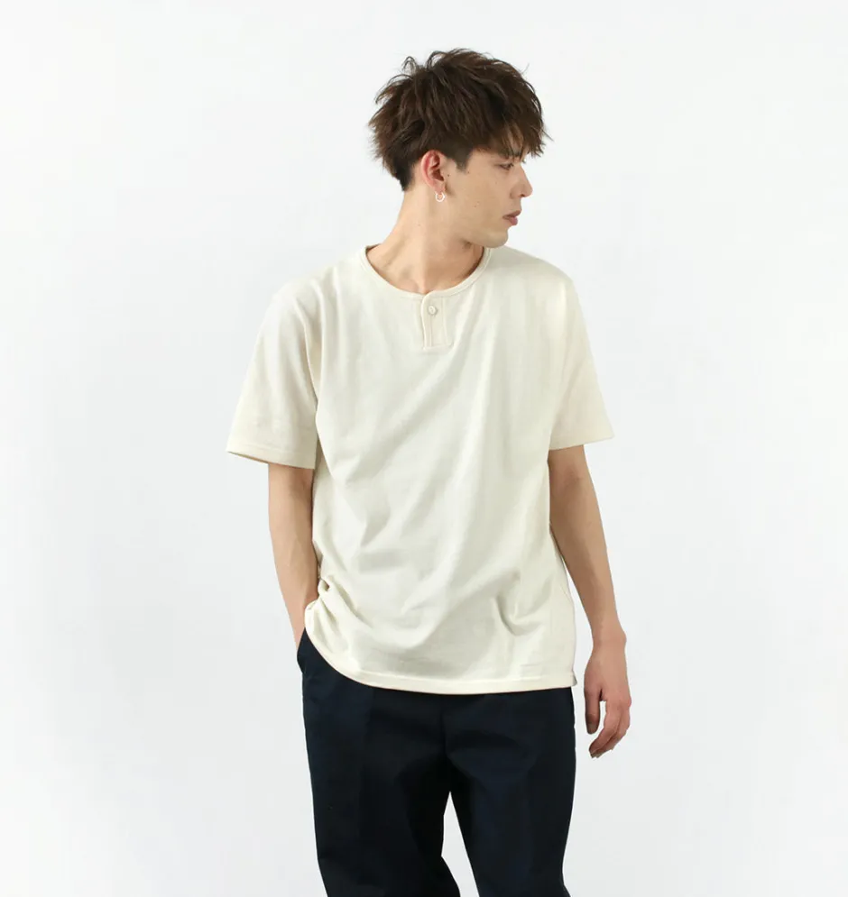 T-Shirts^TIEASY / Summer Knits Henley Short Sleeve T-shirt