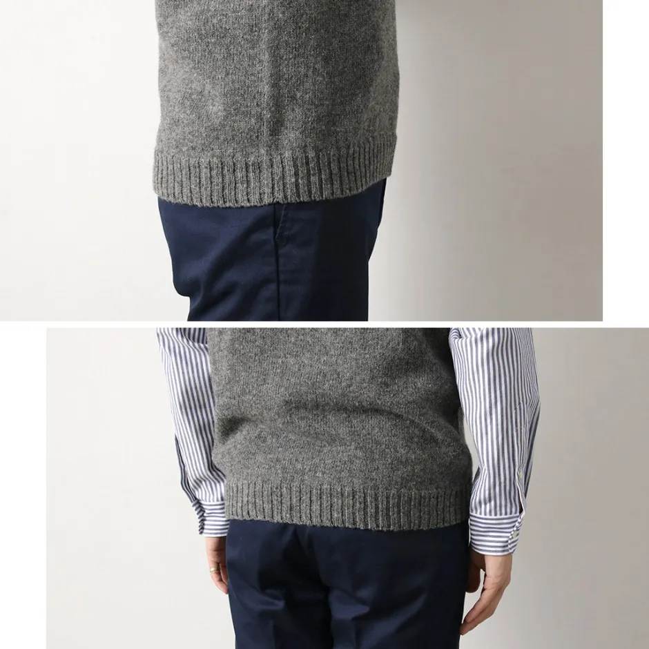Knits^TOM SIMPSON / Crew Neck Pocket Knit Vest