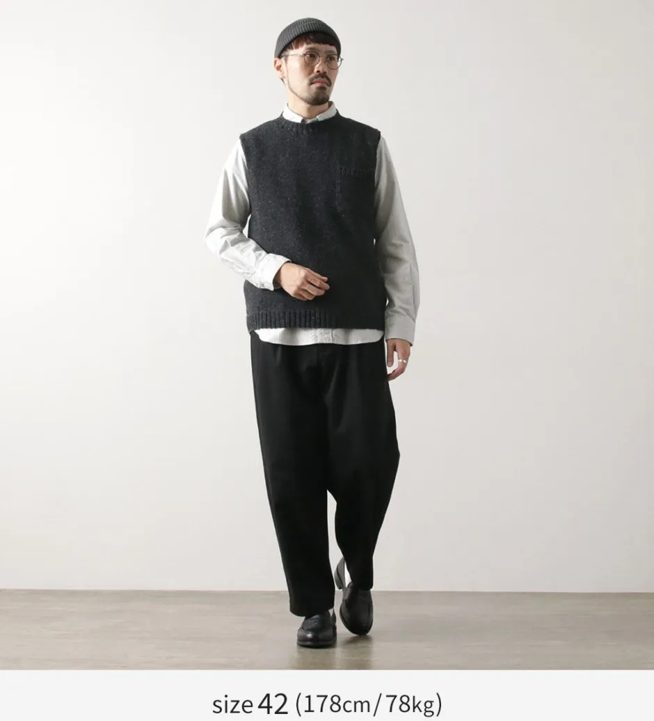Knits^TOM SIMPSON / Crew Neck Pocket Knit Vest