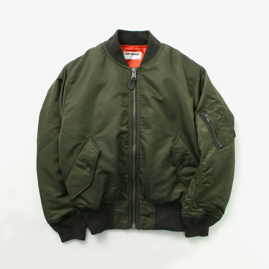 Jackets^TOP KHAKI / MA-1 Nylon Flight Jacket