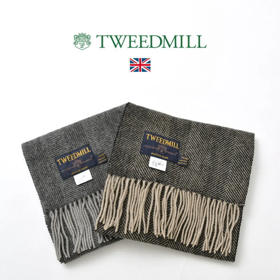 Scarfs^TWEED MILL / Lamb Wool Scarf Herringbone