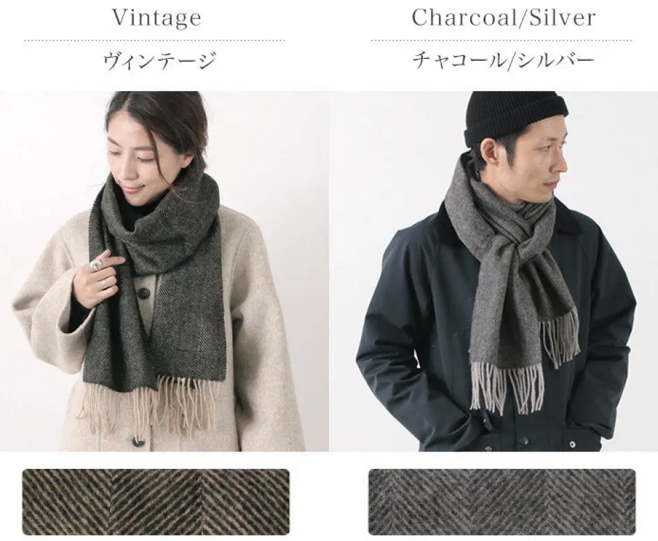 Scarfs^TWEED MILL / Lamb Wool Scarf Herringbone