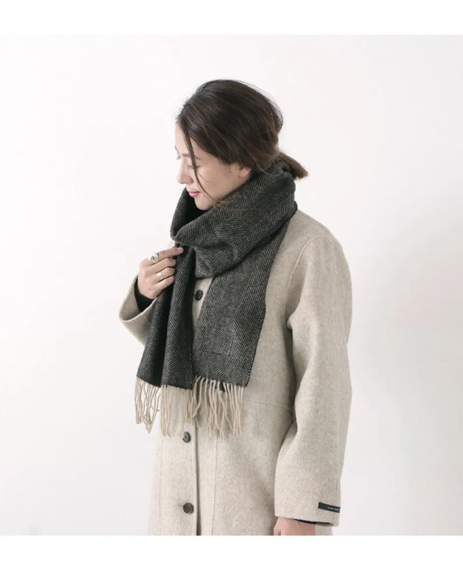 Scarfs^TWEED MILL / Lamb Wool Scarf Herringbone
