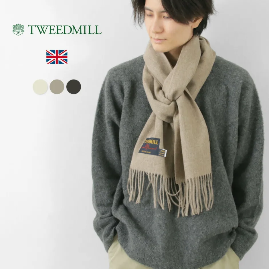 Scarfs^TWEED MILL / Lamb Wool Scarf Solid