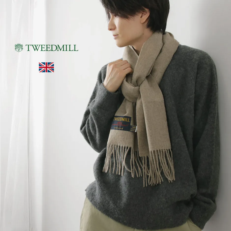Scarfs^TWEED MILL / Lamb Wool Scarf Solid