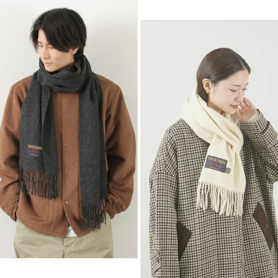 Scarfs^TWEED MILL / Lamb Wool Scarf Solid