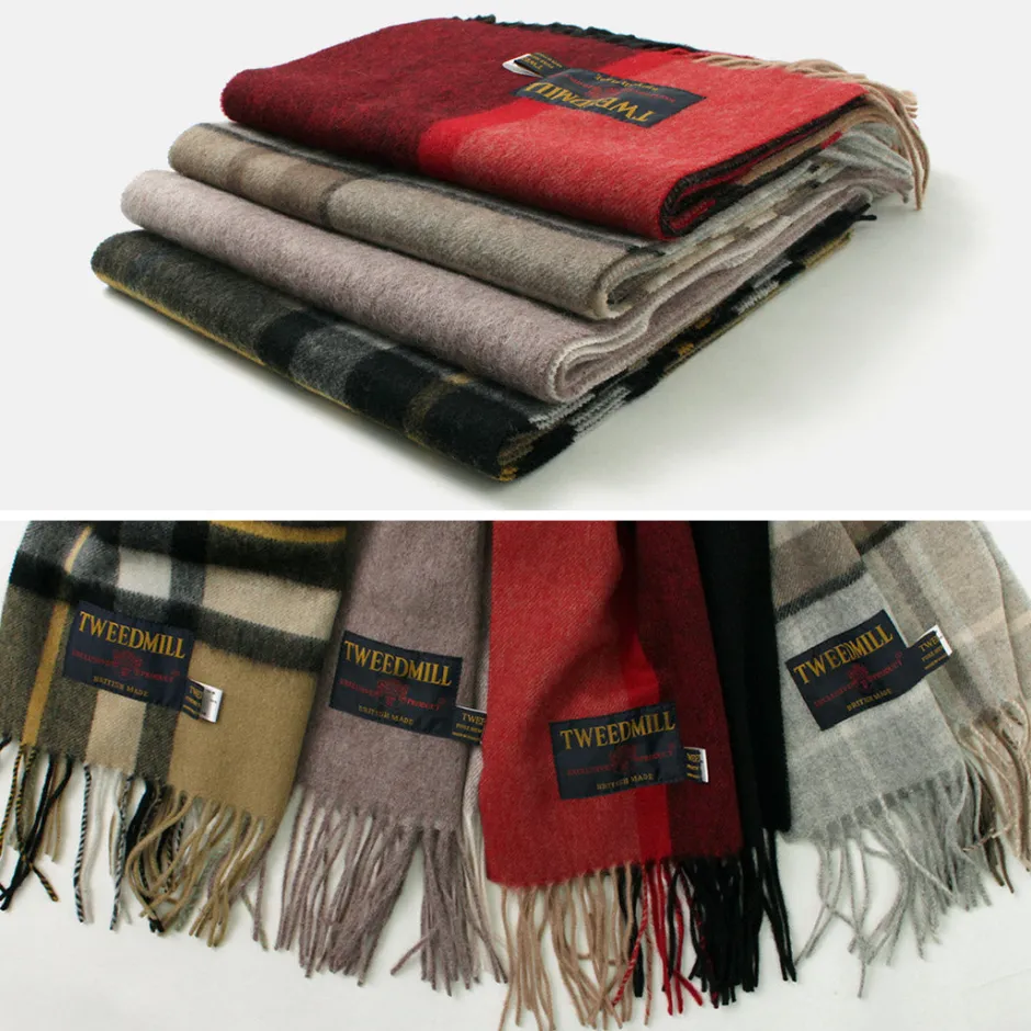 Scarfs^TWEED MILL / Lambs Wool Plaid Scarf