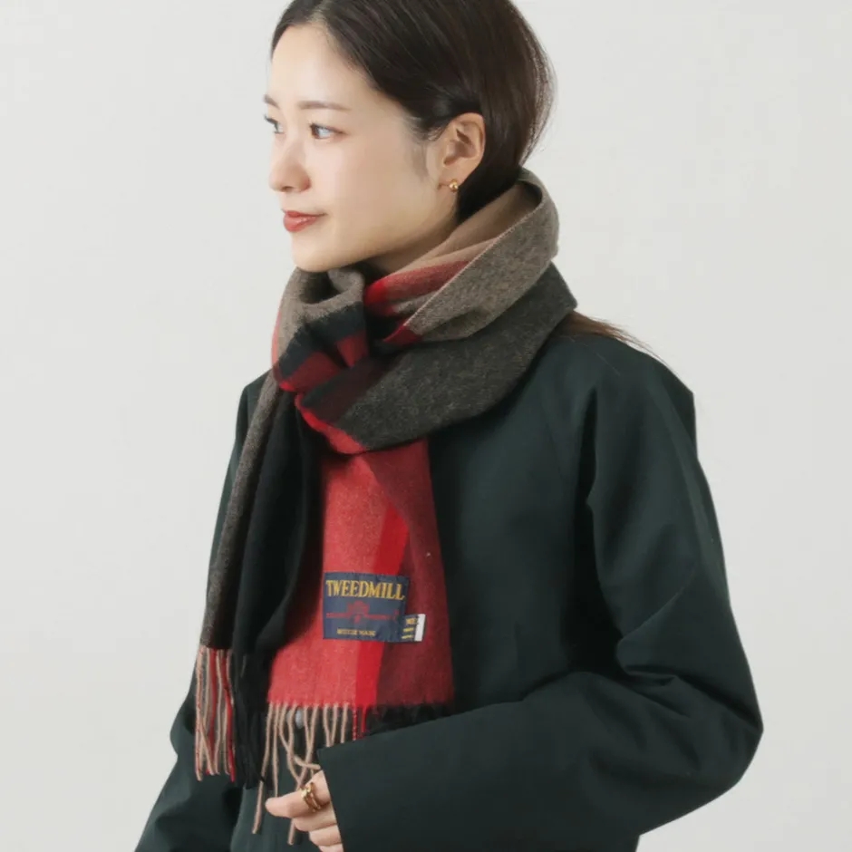 Scarfs^TWEED MILL / Lambs Wool Plaid Scarf