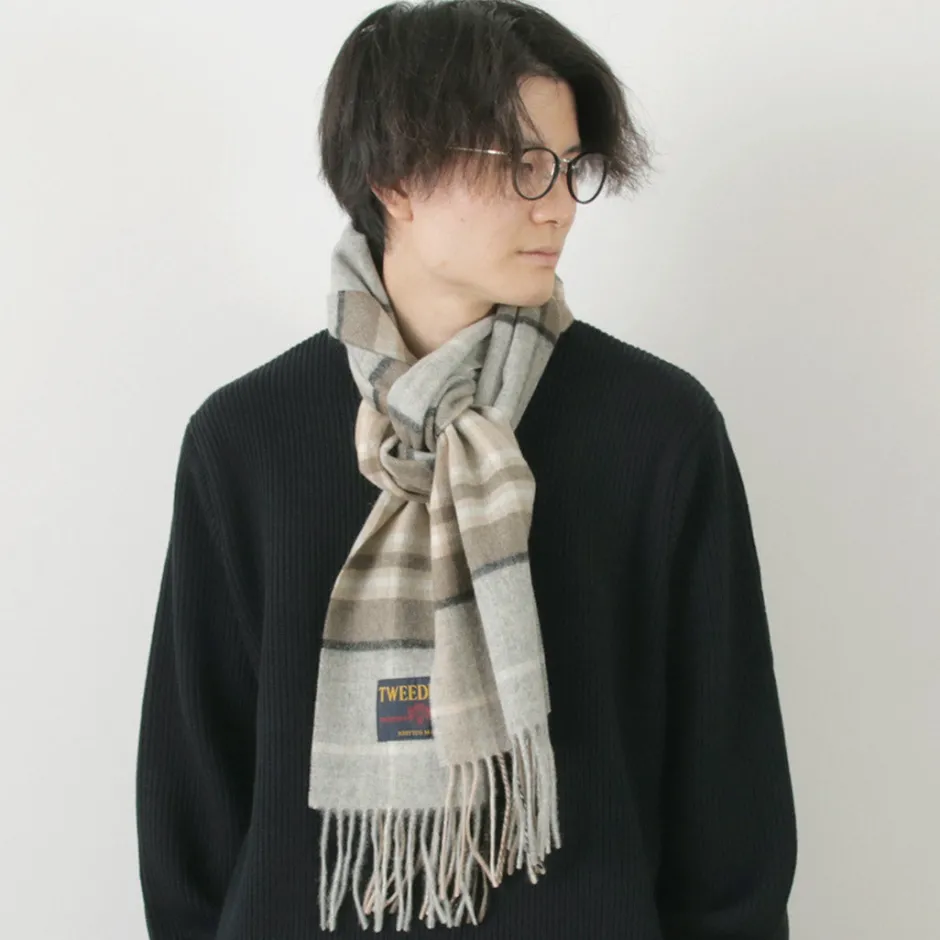 Scarfs^TWEED MILL / Lambs Wool Plaid Scarf