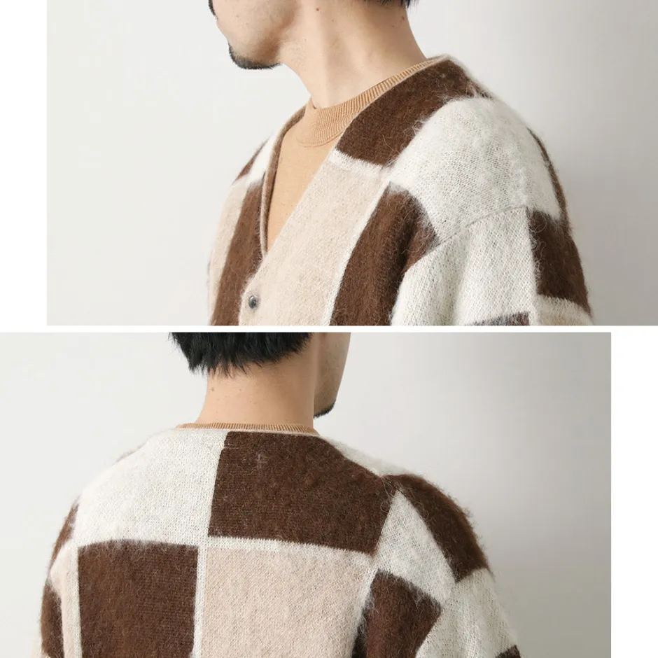 Cardigans^UNDYED / Jacquard Blush Cardigan Andaid Superfine Peruvian Alpaca