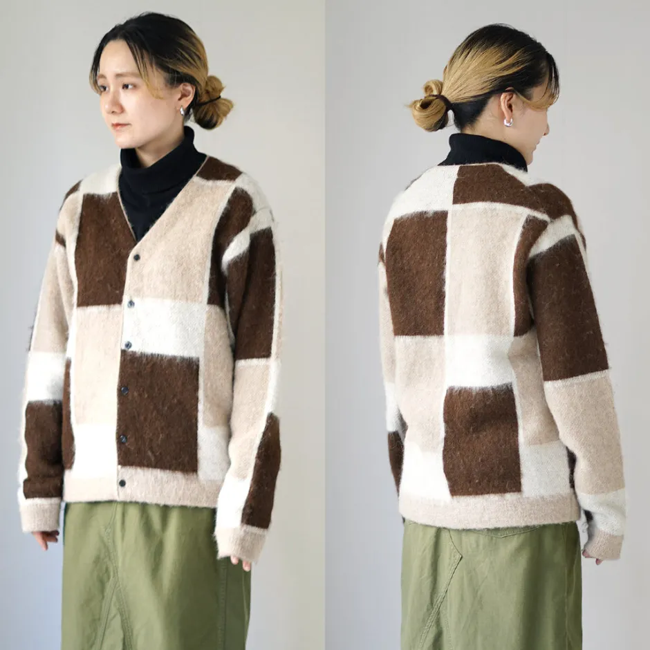 Cardigans^UNDYED / Jacquard Blush Cardigan Andaid Superfine Peruvian Alpaca