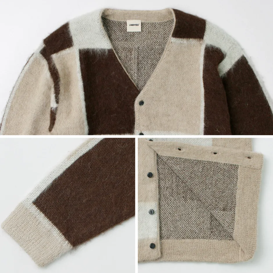 Cardigans^UNDYED / Jacquard Blush Cardigan Andaid Superfine Peruvian Alpaca