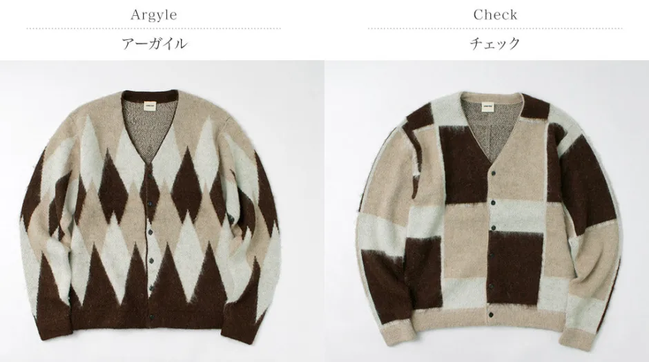 Cardigans^UNDYED / Jacquard Blush Cardigan Andaid Superfine Peruvian Alpaca
