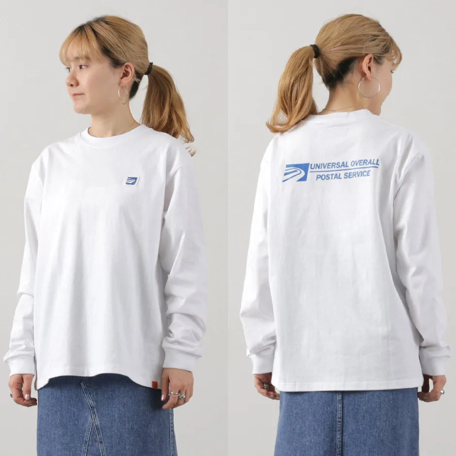 T-Shirts^UNIVERSAL OVERALL / Postman Logo Long Sleeve Tee white