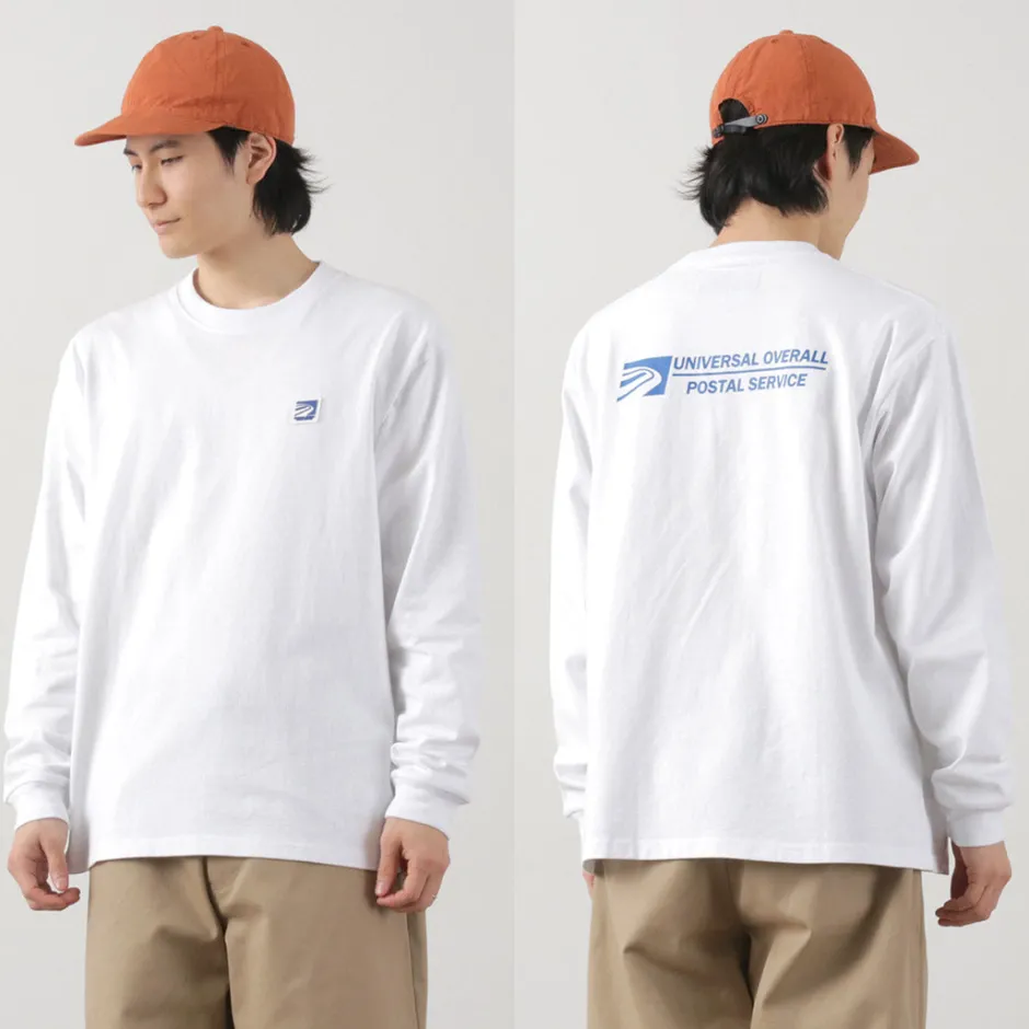 T-Shirts^UNIVERSAL OVERALL / Postman Logo Long Sleeve Tee white