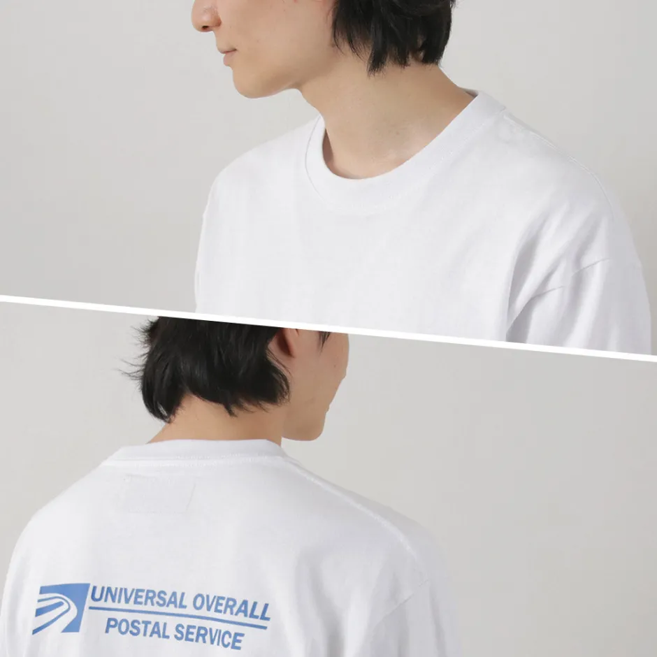 T-Shirts^UNIVERSAL OVERALL / Postman Logo Long Sleeve Tee white