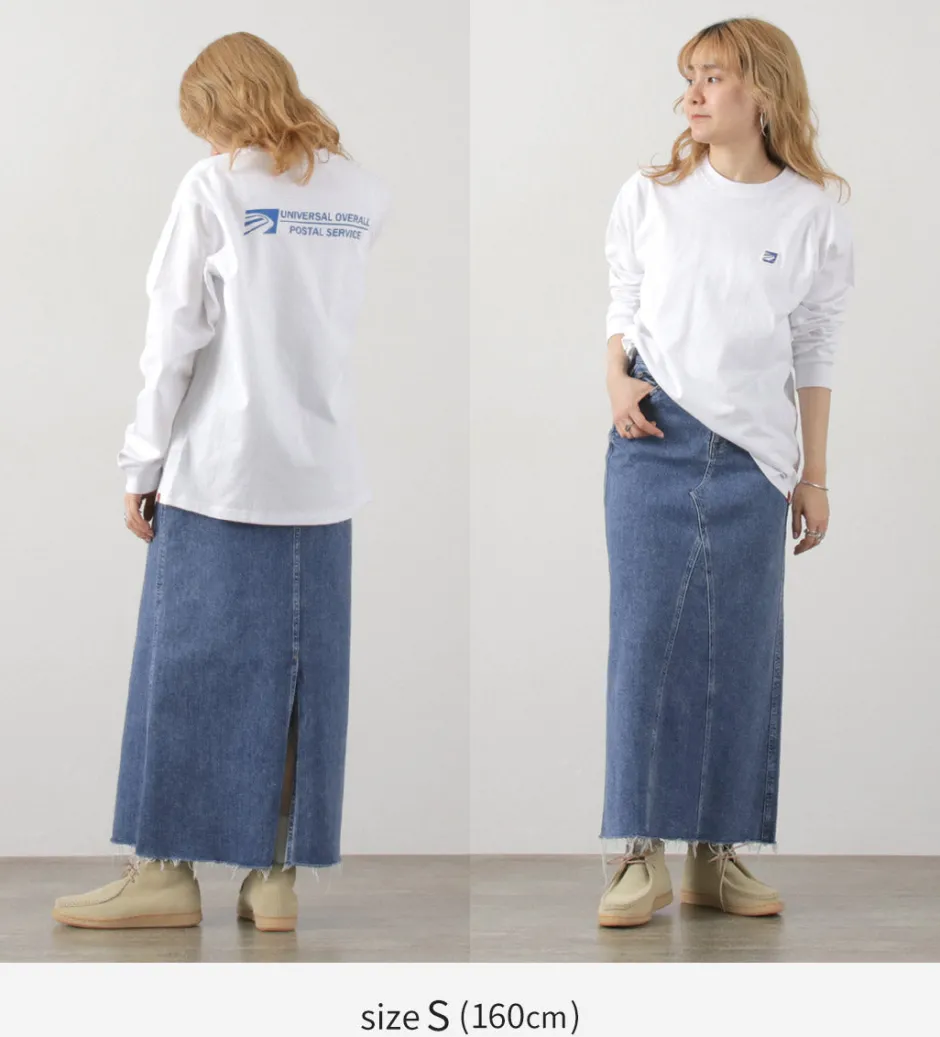 T-Shirts^UNIVERSAL OVERALL / Postman Logo Long Sleeve Tee white