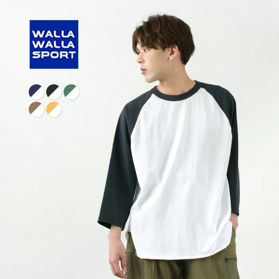 T-Shirts^WALLA WALLA SPORT / 7/10 Sleeve 2 Tone Baseball T-Shirt