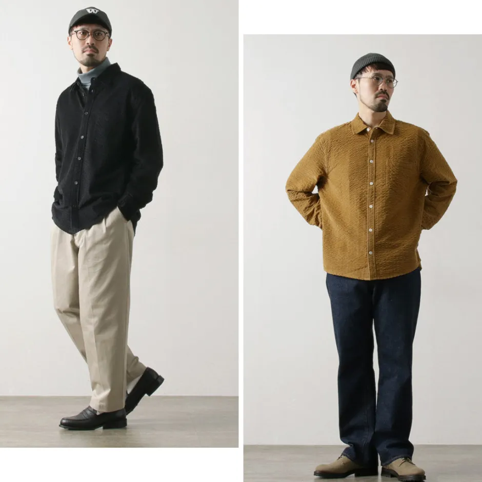Shirts^WAX LONDON / sherry-shirt seersucker cord