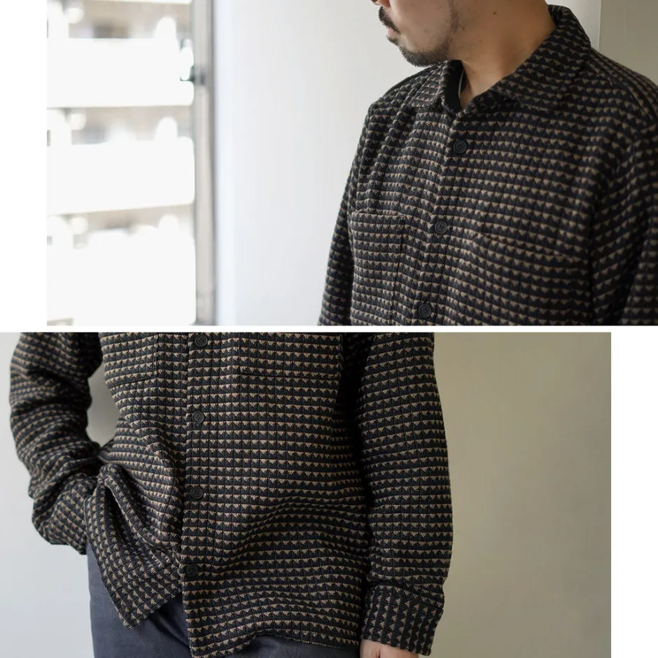 Shirts^WAX LONDON / Whiting overshirt black_beige